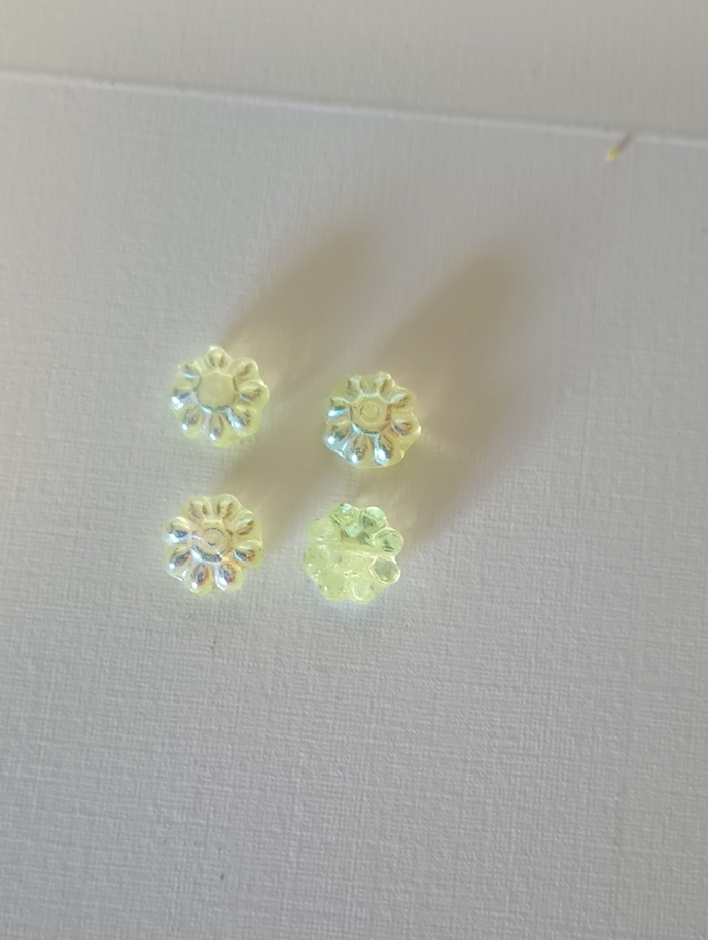 Vintage Chezhech Vasoline Glass Beads